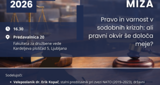 Vabilo na okroglo mizo: “Pravo in varnost v sodobnih krizah: ali pravni okvir še določa meje?”